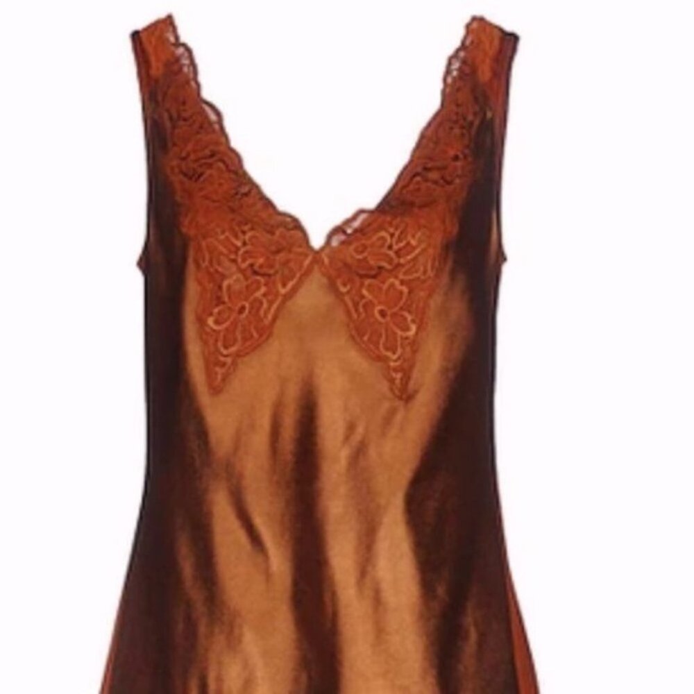 Stella McCartney silk sleeveless blouse coffee colored Size 8 - Picture 3 of 6